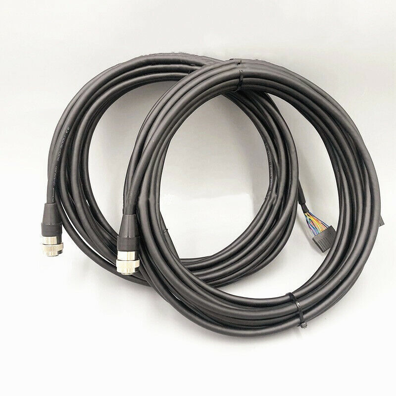 FANUC A660-2007-T364#L10R53A 10M Teach Pendant Cable, black, coiled on a white background