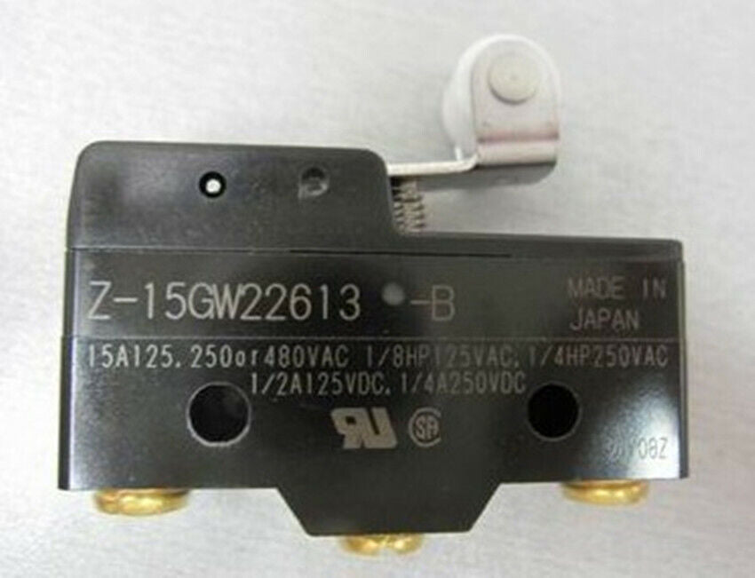 Omron Z-15GW22613-B Limit Switch, Black industrial automation sensor with specifications, Made in Japan.