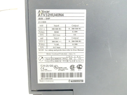 Schneider Electric / Telemecanique ATV32HU40N4 SN:8B1138403048-