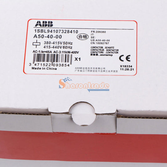 ABB A50-40-00 Contactor product details, 380-415V 50Hz / 415-440V 60Hz, new