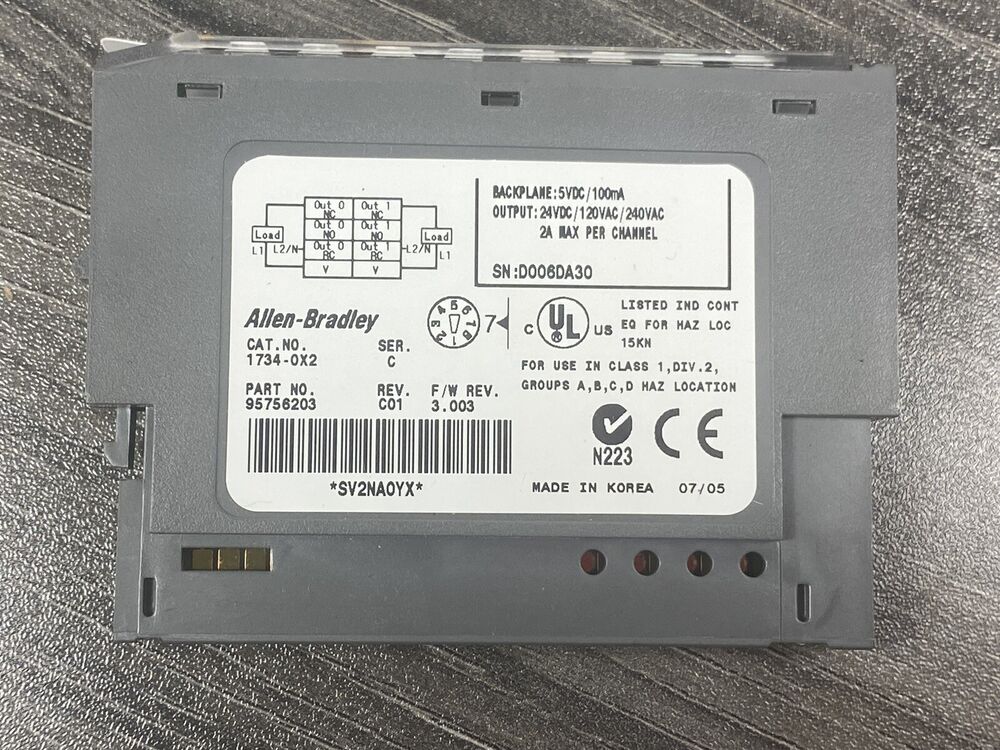 NEW AB 1734-OX2 Ser C POINT I/O 2-Relay Digital Contact Output Module  ! AB