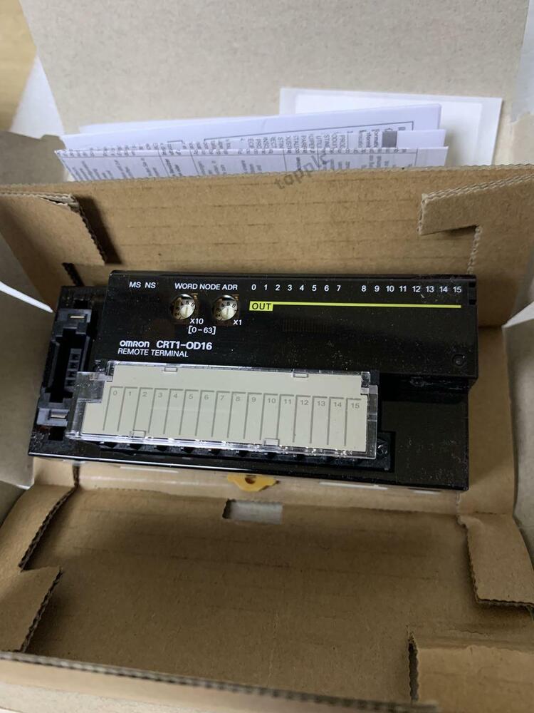 Omron CRT1-OD16 remote terminal module, new in box, for industrial automation.