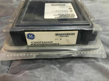 GE IC695PSA040F Power Supply, PLC module in packaging, industrial automation part.