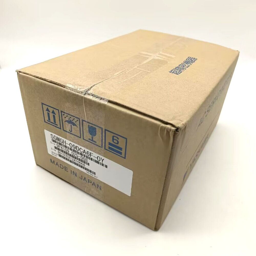 Yaskawa SGMGH-09DCA6F-OY AC Servo Motor in original packaging, Made in Japan.