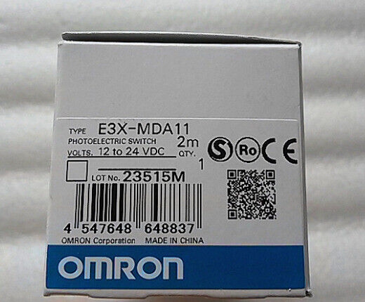 Omron E3X-MDA11 Photoelectric Switch Box. 12 to 24 VDC, New stock, fast shipping. Industrial automation parts.