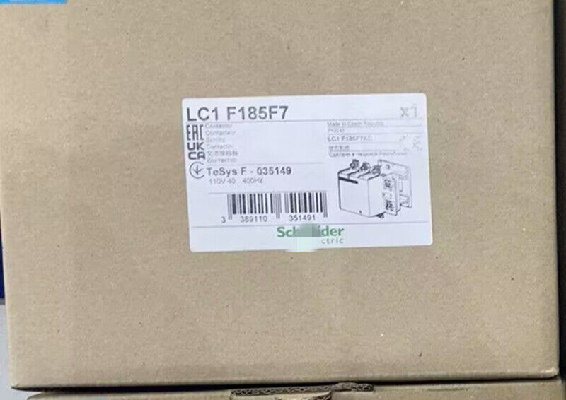 Schneider Electric LC1 F185F7 Contactor on Packaging Box