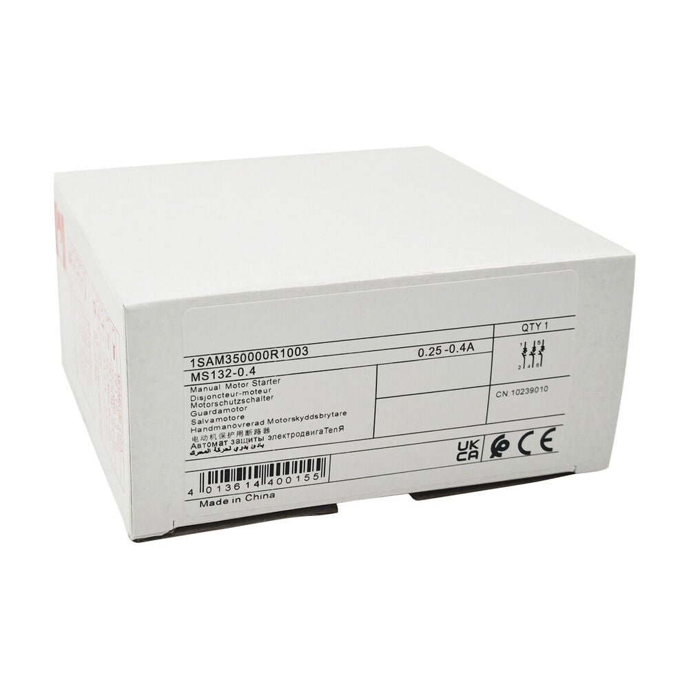 ABB MS132-0.4 Motor Starter Box, 0.25-0.4A, NEW IN BOX. Industrial automation part.