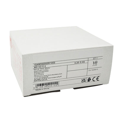 ABB MS132-0.4 Motor Starter Box, 0.25-0.4A, NEW IN BOX. Industrial automation part.