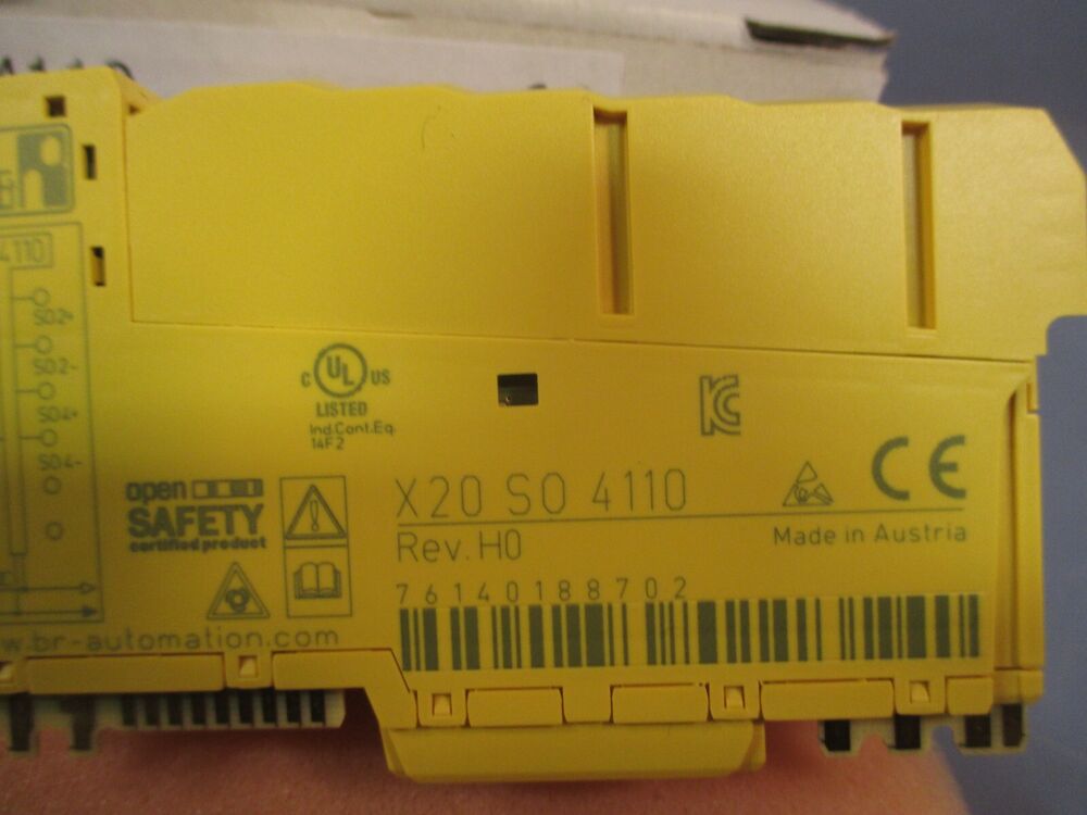 B&R X20S04110 Industrial Automation Digital Output Module, yellow, Rev. H0, Made in Austria, industrial automation parts