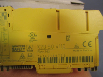 B&R X20S04110 Industrial Automation Digital Output Module, yellow, Rev. H0, Made in Austria, industrial automation parts