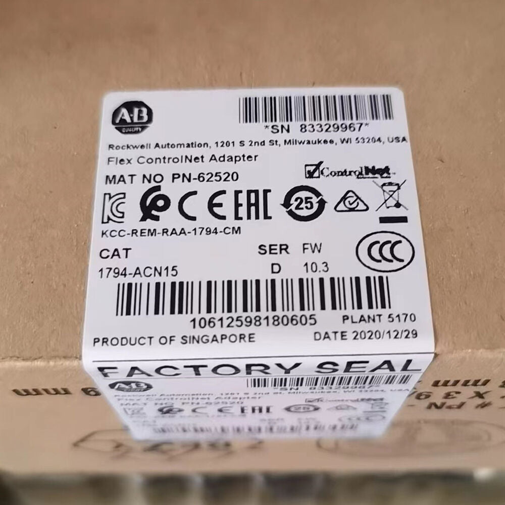 New Allen-Bradley 1794-ACN15 Adapter Module Flex I/O Ser D AB 1794ACN15