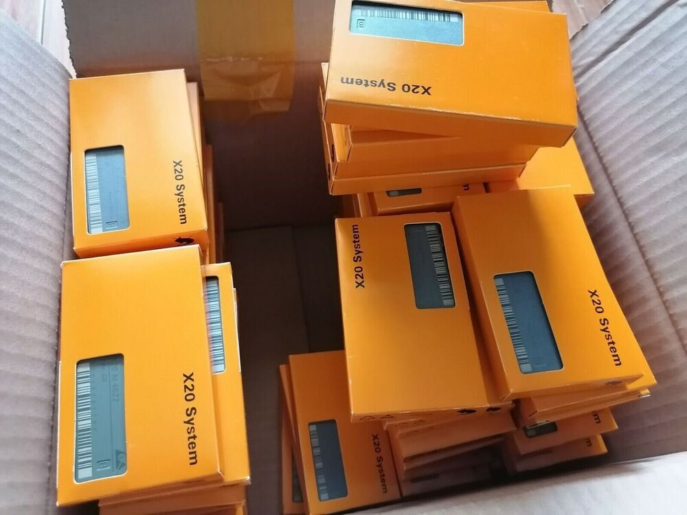 B&R X20 System PLC Module in orange packaging, new in box. Industrial automation parts.