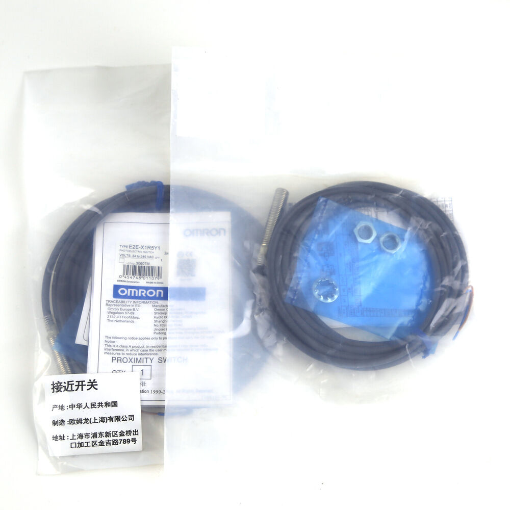 Omron E2E-X1R5Y1 proximity switch sensor, 24-240VAC, industrial automation part