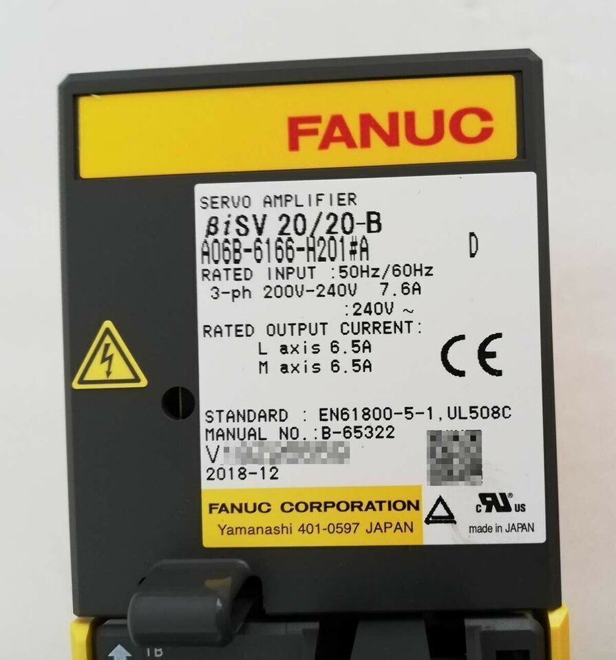 FANUC Servo Amplifier BiSV 20/20-B A06B-6166-H201#A, new in box, industrial automation part