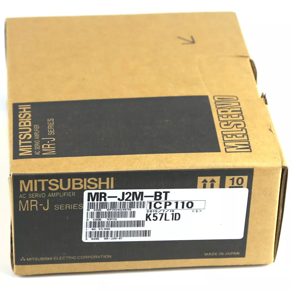 Mitsubishi MR-J2M-BT servo drive in box. AC servo amplifier, MR-J series. K57L1D. Made in Japan.