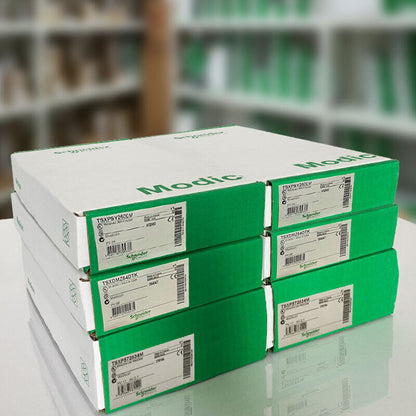 Schneider Modicon series industrial automation parts boxes stacked, fast shipping