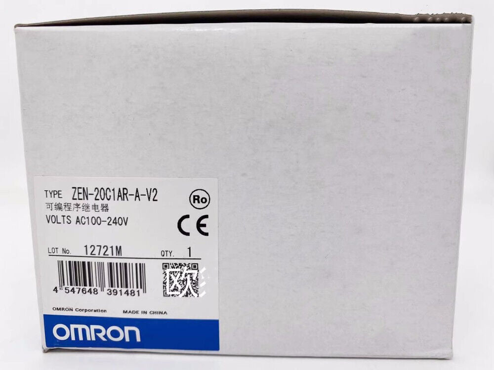 Omron ZEN-20C1AR-A-V2 PLC Module. AC100-240V. New PLC module for industrial automation. Fast Shipping.