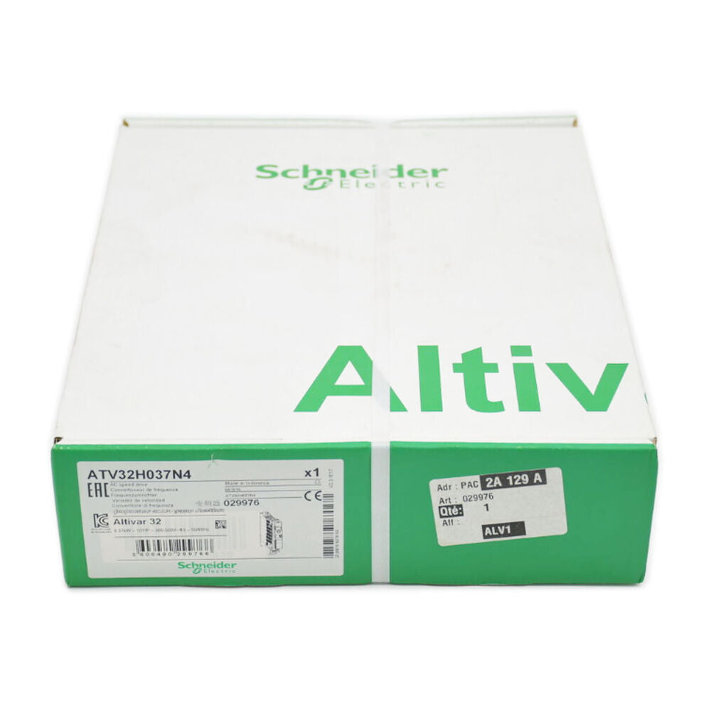 Schneider Electric ATV32H037N4 Frequency Converter box, industrial automation part, fast shipping.
