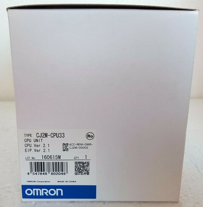 One New Omron CJ2M-CPU33 CPU Unit CJ2MCPU33 In Box Expedited Shipping