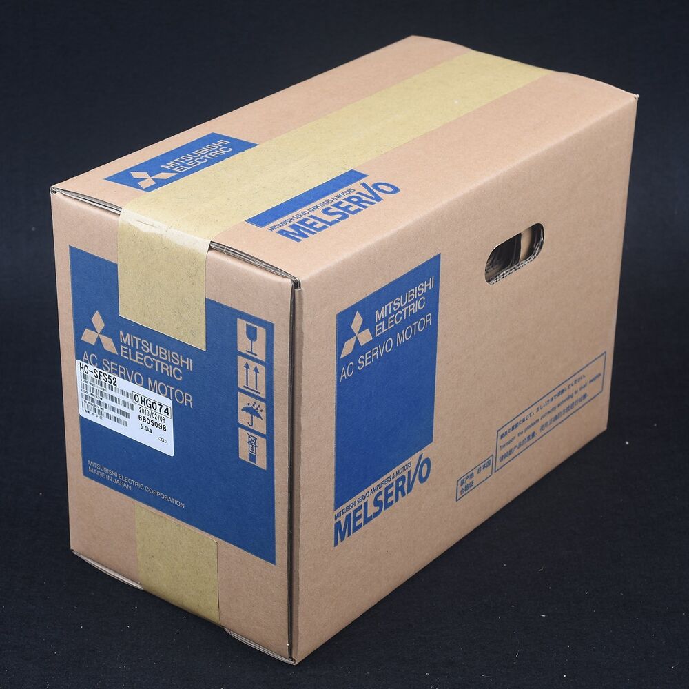 Mitsubishi HC-SFS52 AC Servo Motor in box, Melservo series, product packaging