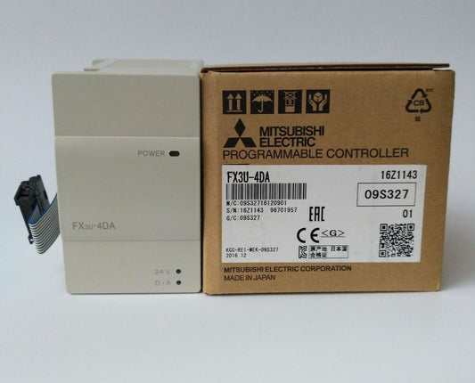 Mitsubishi FX3U-4DA PLC Analog Module, new in box, fast shipping, Made in Japan