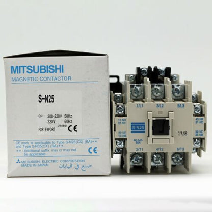 Mitsubishi S-N25 Magnetic Contactor, AC220V, industrial automation part.