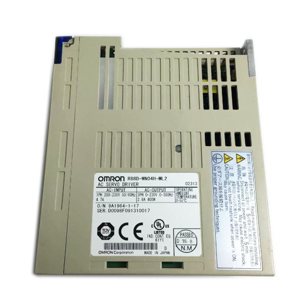 Omron R88D-WN04H-ML2 AC Servo Drive, industrial automation part. Made in Japan. 200V 400W