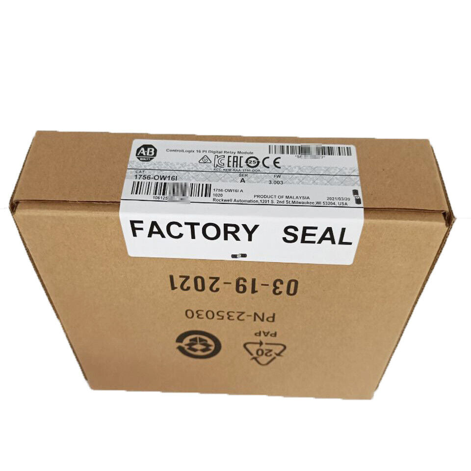 Factory sealed Allen-Bradley 1756-OW16I ControlLogix Digital Relay Module box, industrial automation part.