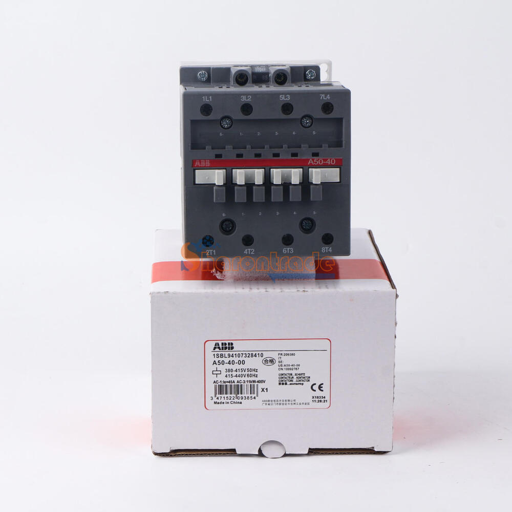 ABB A50-40-00 Contactor, 380-415V/50Hz, 415-440V/60Hz. Industrial automation part for sale.