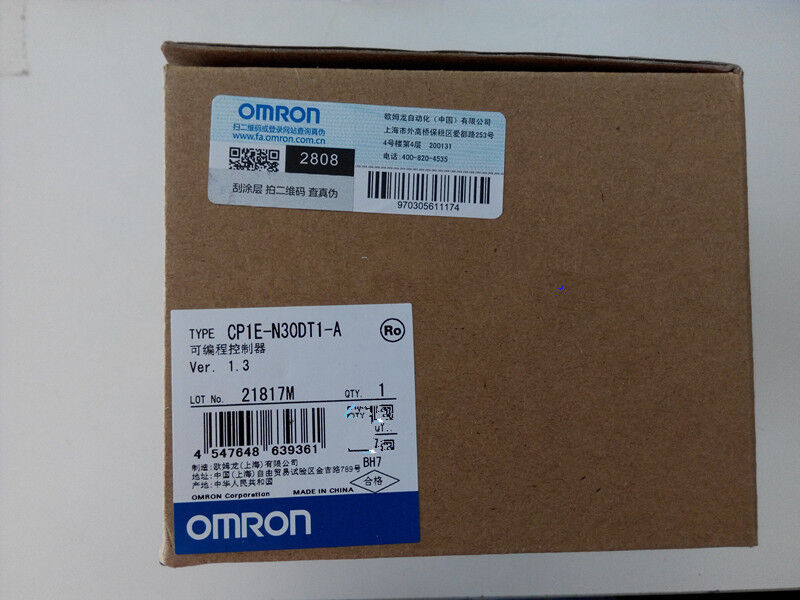 Omron CP1E-N30DT1-A PLC Module in box, Made in China, fast shipping available.