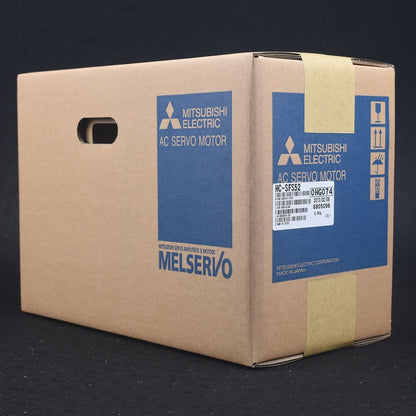 Mitsubishi HC-SFS52 AC Servo Motor in box, Melservo series product packaging, new condition, fast shipping.