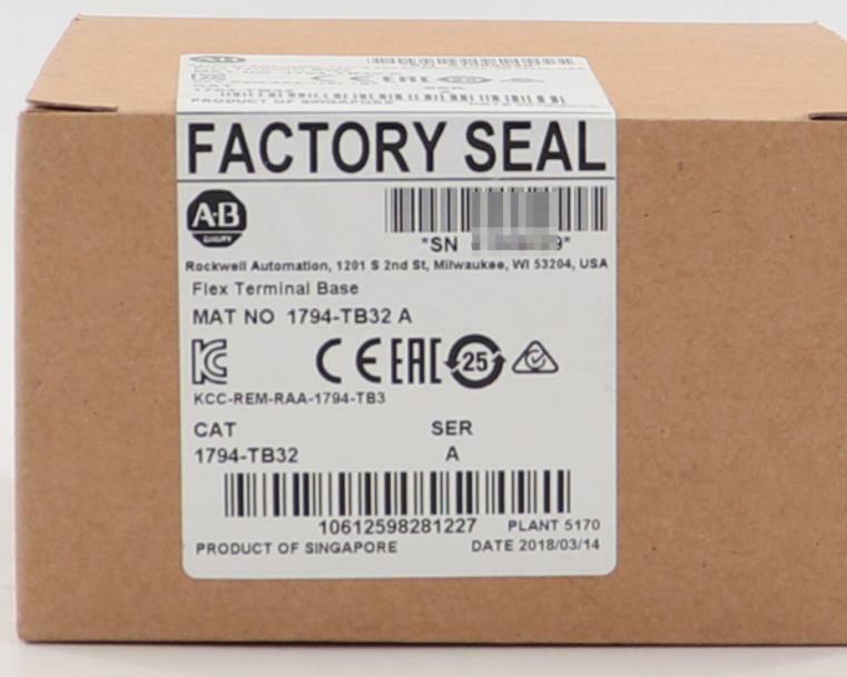 1PC AB 1794-TB32 / A AB Flex I/O Terminal Block Base 1794TB32 New Factory Sealed