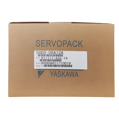 YASKAWA SGDS-08A12A AC Servo Drive in Box. SERVOPACK product shot, new in box.