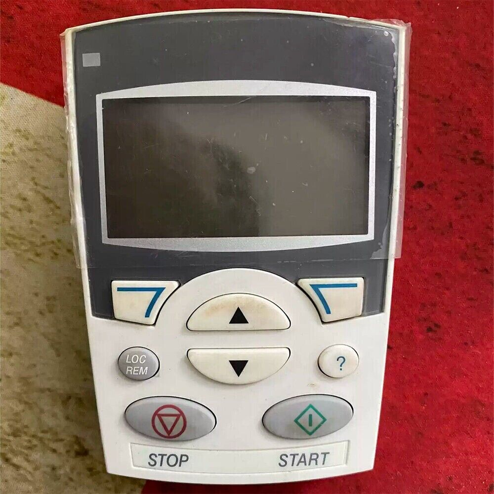 ABB DCS-CP-P Control Keypad Panel with LCD Screen, featuring Start/Stop buttons.