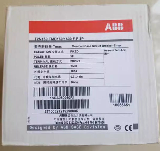 ABB T2N160 Moulded Case Circuit Breaker, 160A, 3 Pole, TMD release, industrial automation part