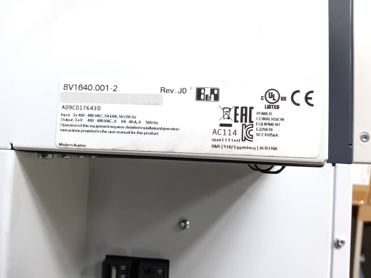 Servo Motor | B&R | 8V1640.001-2 REV.JO MINT CONDITION B&R ACOPOS 1640 SERVO DRIVE