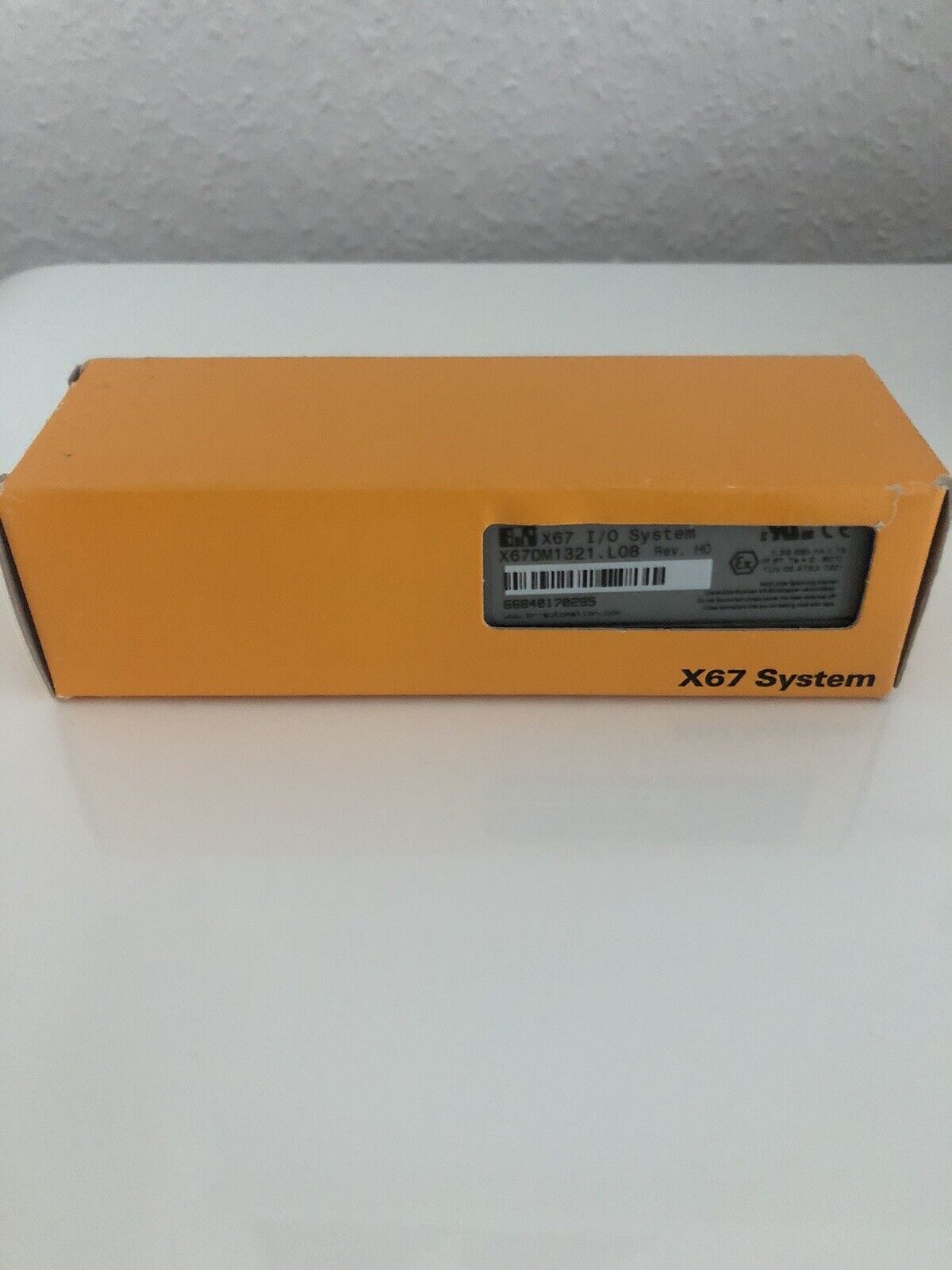 B&R X67 I/O Module X67DM1321.L08 in orange box, 16 Digital Channels, X67 System