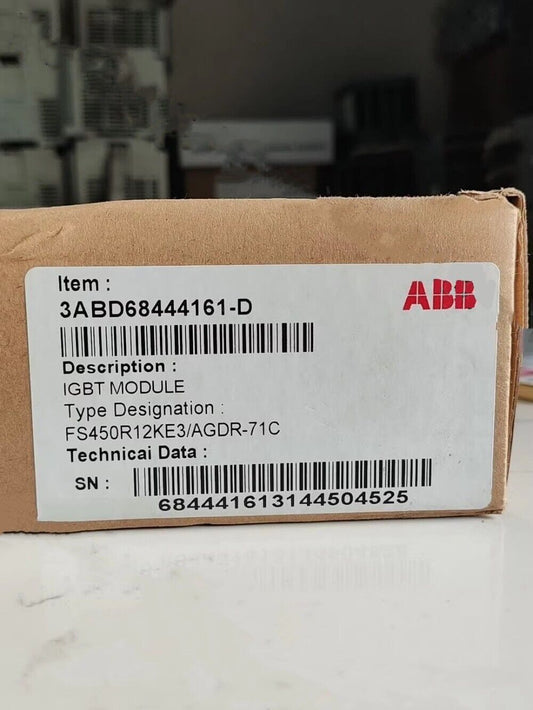 ABB FS450R12KE3/AGDR-71C IGBT Module product box, industrial automation parts
