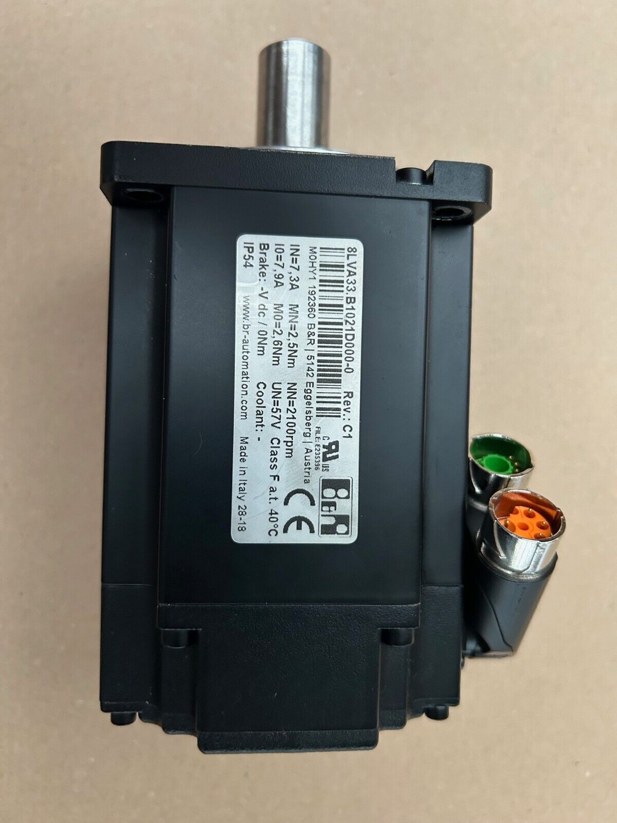 B&R 8LVA33.B1021D000-0 Power Supply Module, industrial automation part, black with connectors, Made in Italy