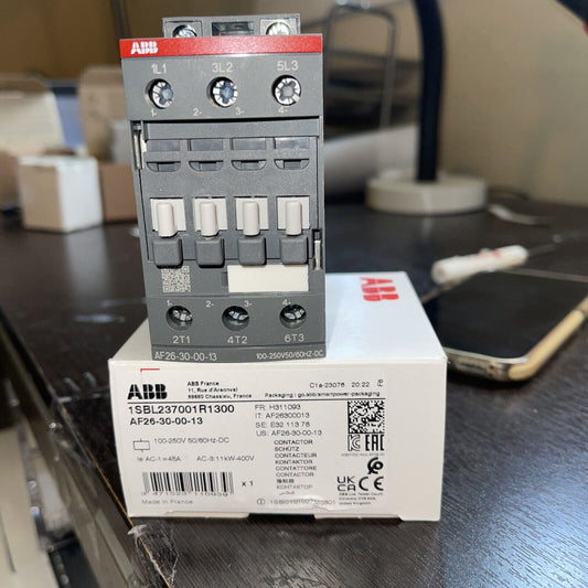 ABB AF26-30-00-13 Contactor, 100-250V, 45A, 3-pole, industrial automation part
