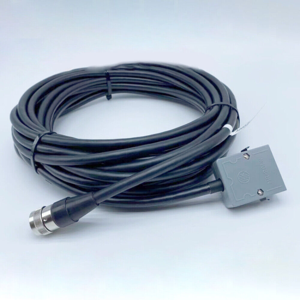 Fanuc Robot Teacher Control Cable 10m. Black cable with connector and MR-20LW label.