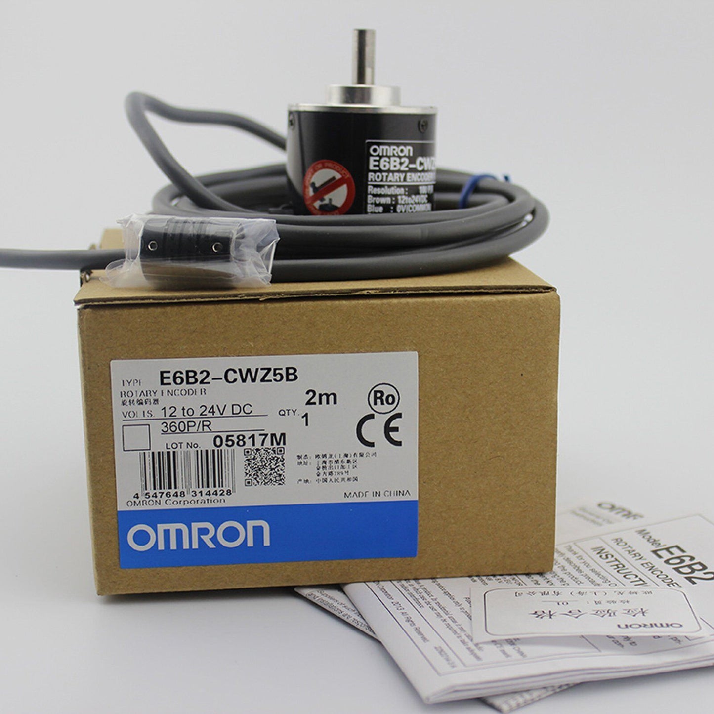 Omron E6B2-CWZ5B Rotary Encoder with Cable, New Industrial Automation Sensor