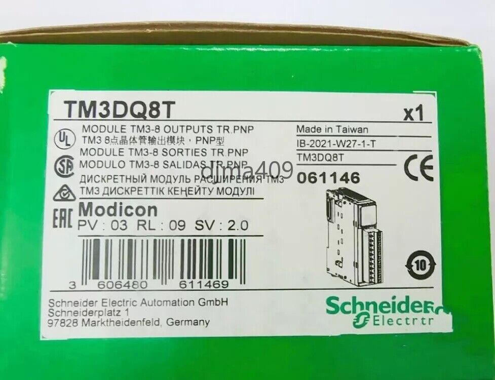 Schneider TM3DQ8T PLC Module box, industrial automation component