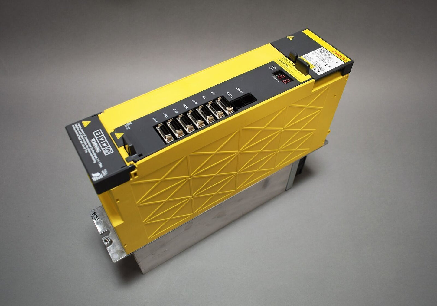 FANUC A06B-6152-H015#H580 Servo Drive, Yellow and Black industrial automation part with status display, Expedited Shipping