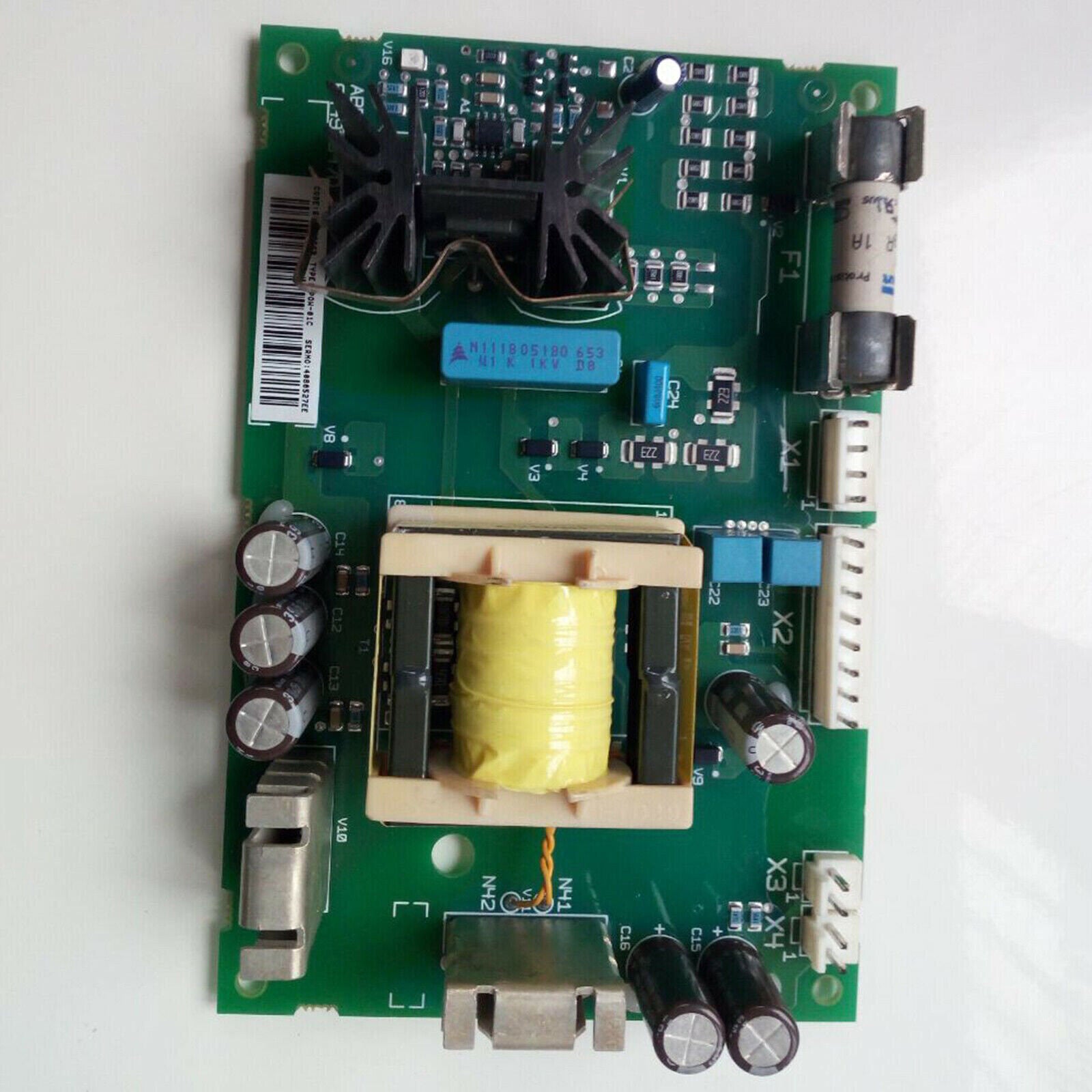 ABB APOW-11C Power Board. Green circuit board with electronic components. ACS800 Inverter part.