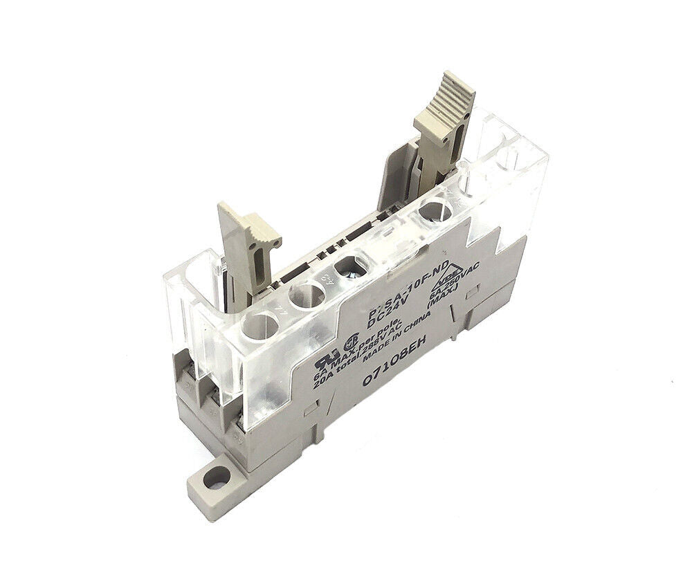 Omron P7SA-10F-ND relay socket, gray base, clear cover, for industrial automation. 6A 250VAC.
