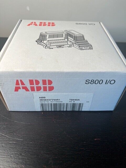 ABB S800 I/O module box, PLC automation part, TB840A, 3BSE037760R1, new in box, fast shipping.