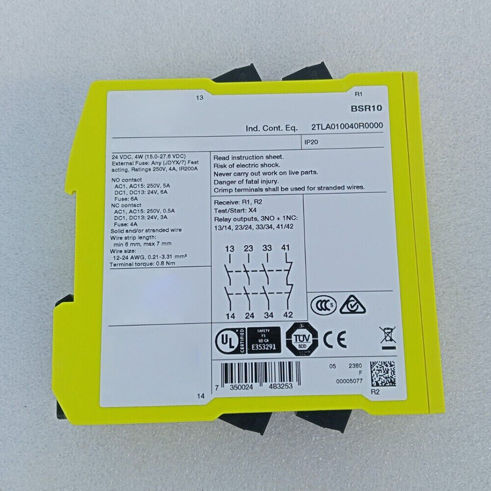 ABB BSR10 Safety Relay 2TLA010040R0000 - Industrial Automation Part