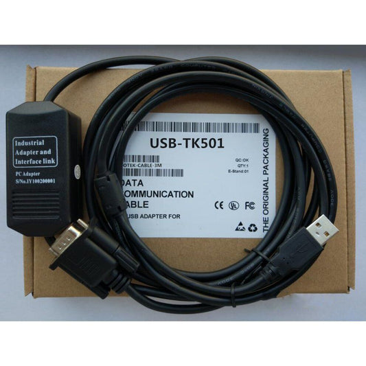 ABB USB-TK501 programming cable for PLC, industrial adapter and interface link for data communication.