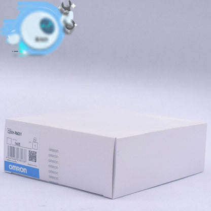 Omron C200H-RM201 PLC controller box, new in box, with lot number 1465 visible, featuring the OMRON logo.